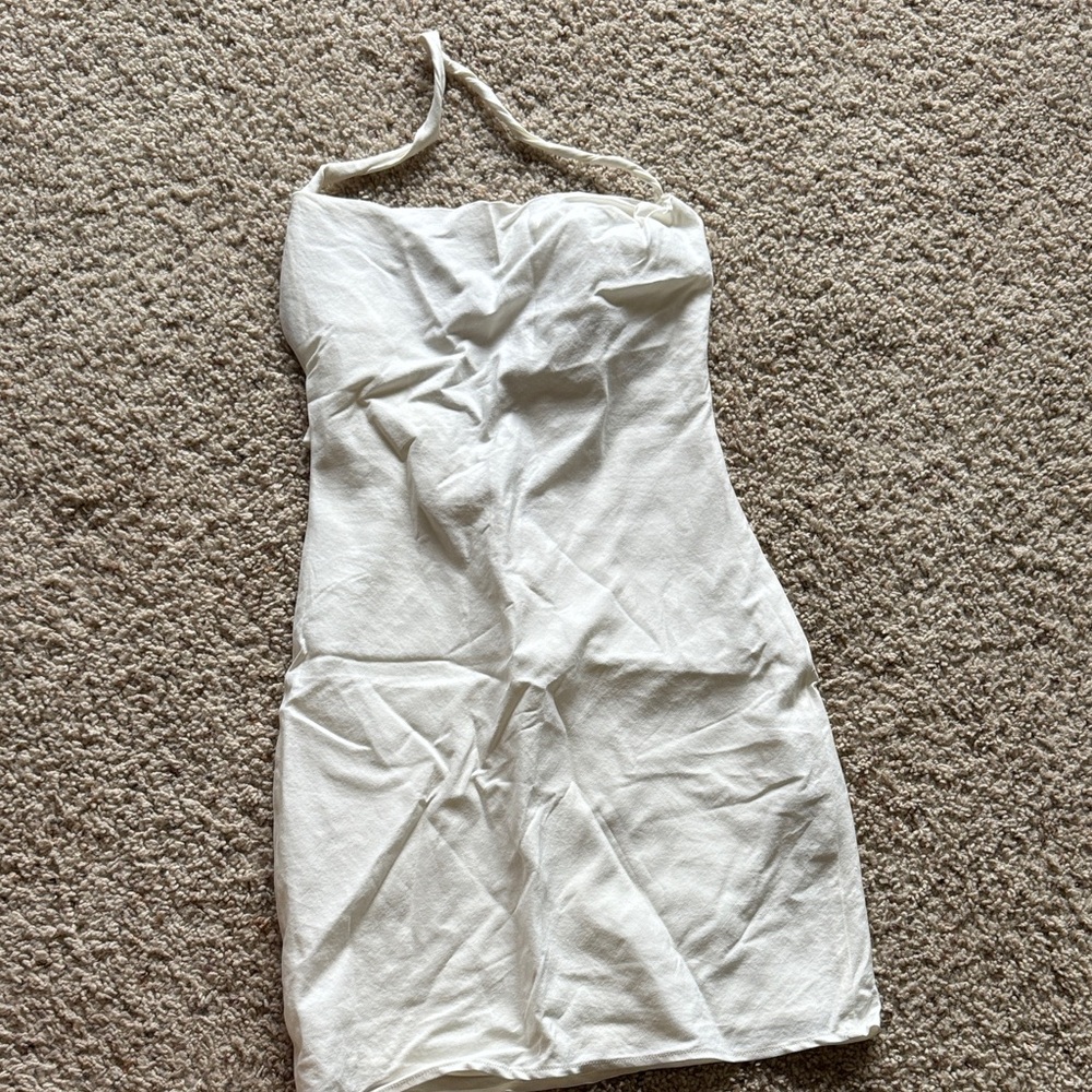 Zara White Strapless Bodycon Dress